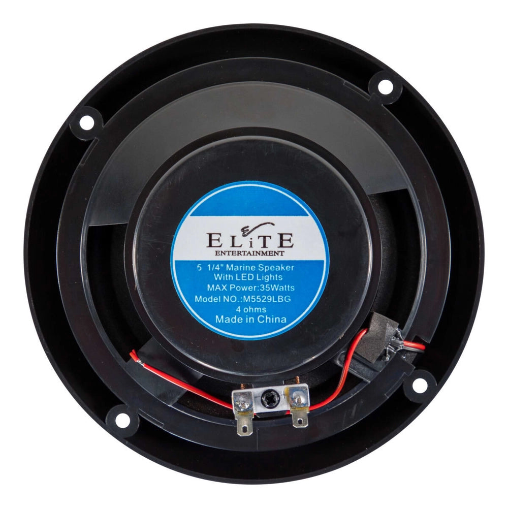 5 1/4" MARINE SPEAKER BLACK NEW GRILL STYLE W LED LIGHTS, M5529LBG  2022302262