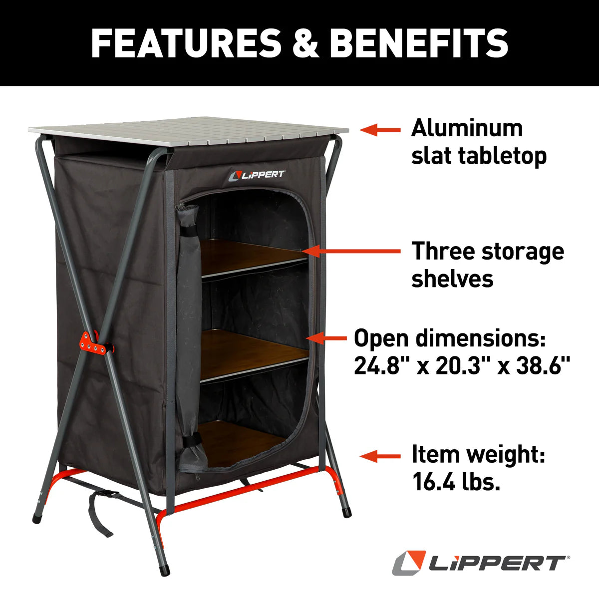 Lippert Camping Pantry - Dark Grey 2023053725