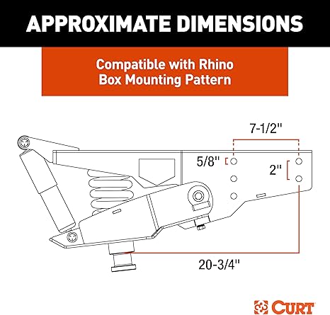 CURT Helux Coil-Spring 5th Wheel Pin Box, 3,500 lbs. Pin Weight, 18,000 lbs. Capacity #2024044569