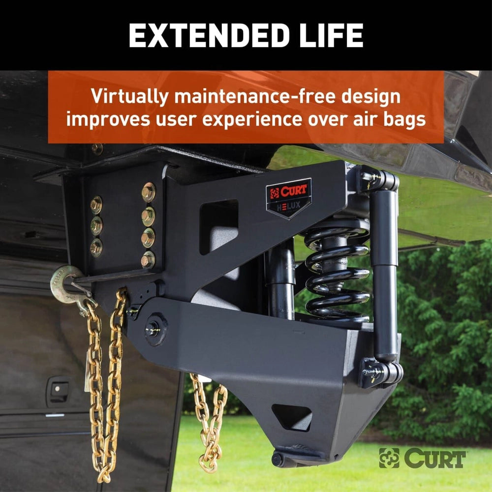 CURT Helux Coil-Spring Gooseneck Pin Box, 5,000 lbs. Pin Weight, 20,000 lbs. Capacity #2024044579