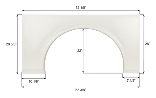 Fleetwood Single Axle Fender Skirt FS8169 - White  ICON  (Left - 18169 or Right - 19285)