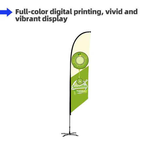 6 Foot Customized Double-sided Printed Flag with Stand