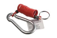 Fastway Trailer Products® Zip 6' Coiled Breakaway Cable w/Split Ring & Carabiner Clip Part # 80-01-2160