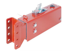 Demco® 12.5K Surge Brake Actuator Coupler Model DA10, 8" 4 Hole 3 Position Vertical Adjustment Channel, Weld-On Center Mount for Drum Brake Systems, Primed, Latch - 8101222D