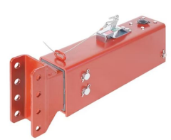 Demco® 20K Surge Brake Actuator Coupler Model DA20, 8" 4 Hole 3 Position Vertical Adjustment Channel Weld-On Center Mount for Drum Brake Systems, Primed, Latch - 8202022