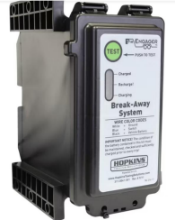 Trailer Parts Pro® Brake Breakaway Kit 12 Volts, 5 Amps, Prewired-Bottom Mounted and Top Loaded with LED Push to Test Indicator Kit - BA10-250