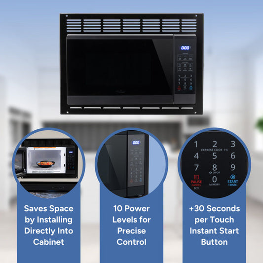 High Pointe RV Microwave Black 0.9 cu. ft.