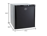 RV Refrigerator 1.6 Cubic Feet 110V by CL - Black