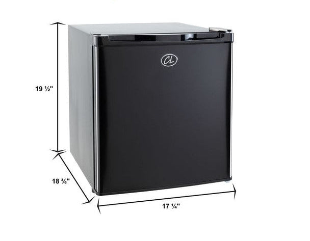RV Refrigerator 1.6 Cubic Feet 110V by CL - Black