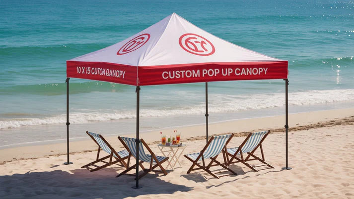 Customized Pop-Up Canopy Top 10' x 15' Top with Frame and Bag