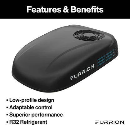 Furrion Chill® HE Low-Profile RV Rooftop Air Conditioner with Heat Pump (R32) - 13.5K, Black #FACR13LPSA2-BL-AM KIT  2024044598