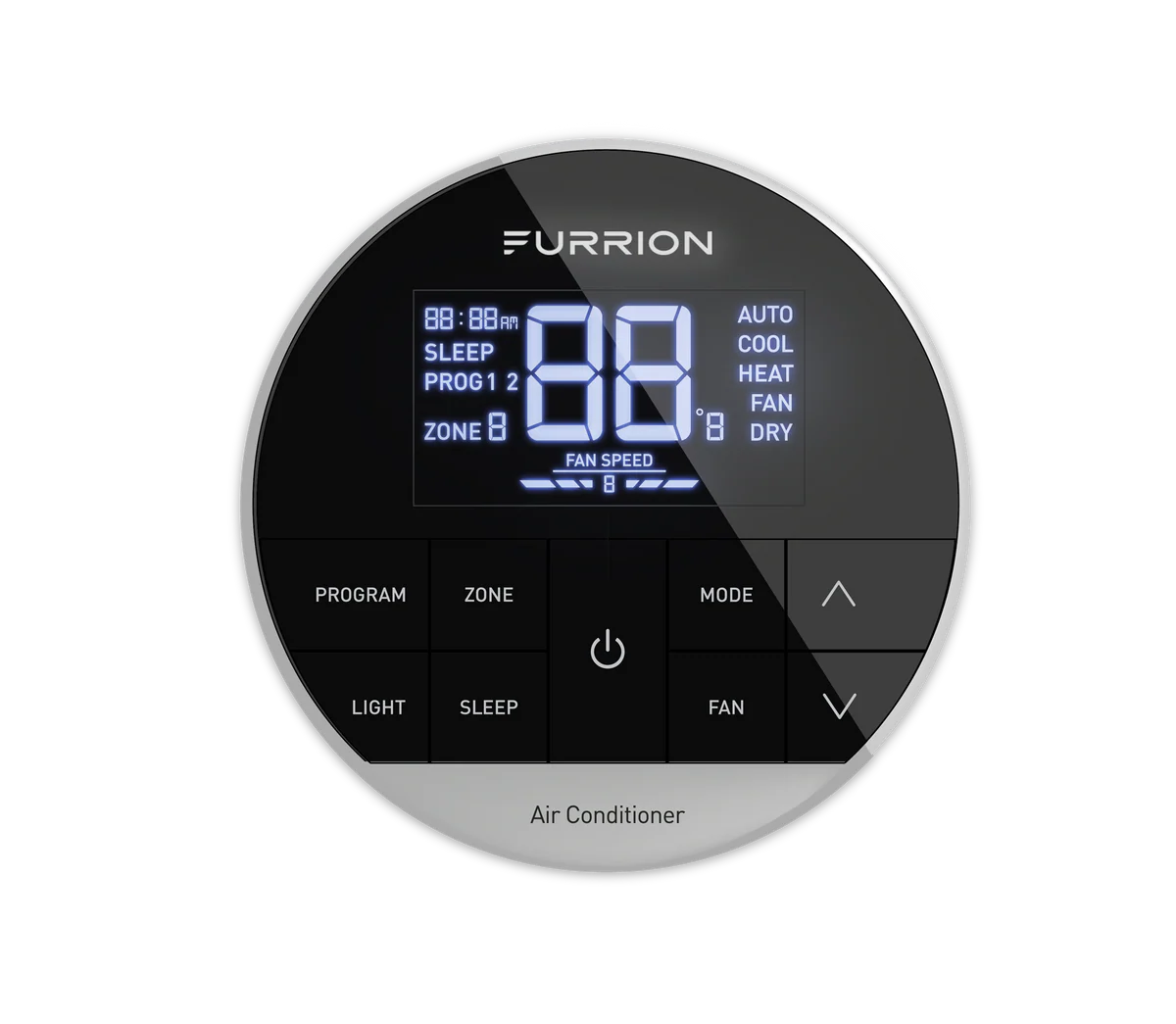 Furrion Chill® Multi-Zone RV Wall Thermostat - 3 Fan Speeds, Black (R410A Refrigerant Compatible) #FACW12ESZA-BL