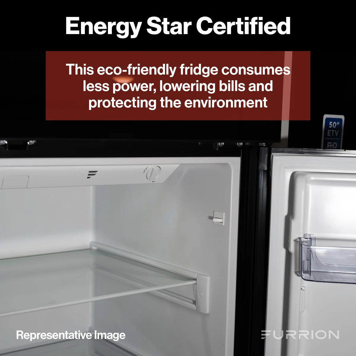 Furrion Arctic® RV Refrigerator - 14 cu ft, 4-Door, Black #FCR14ACBQA-BL-01