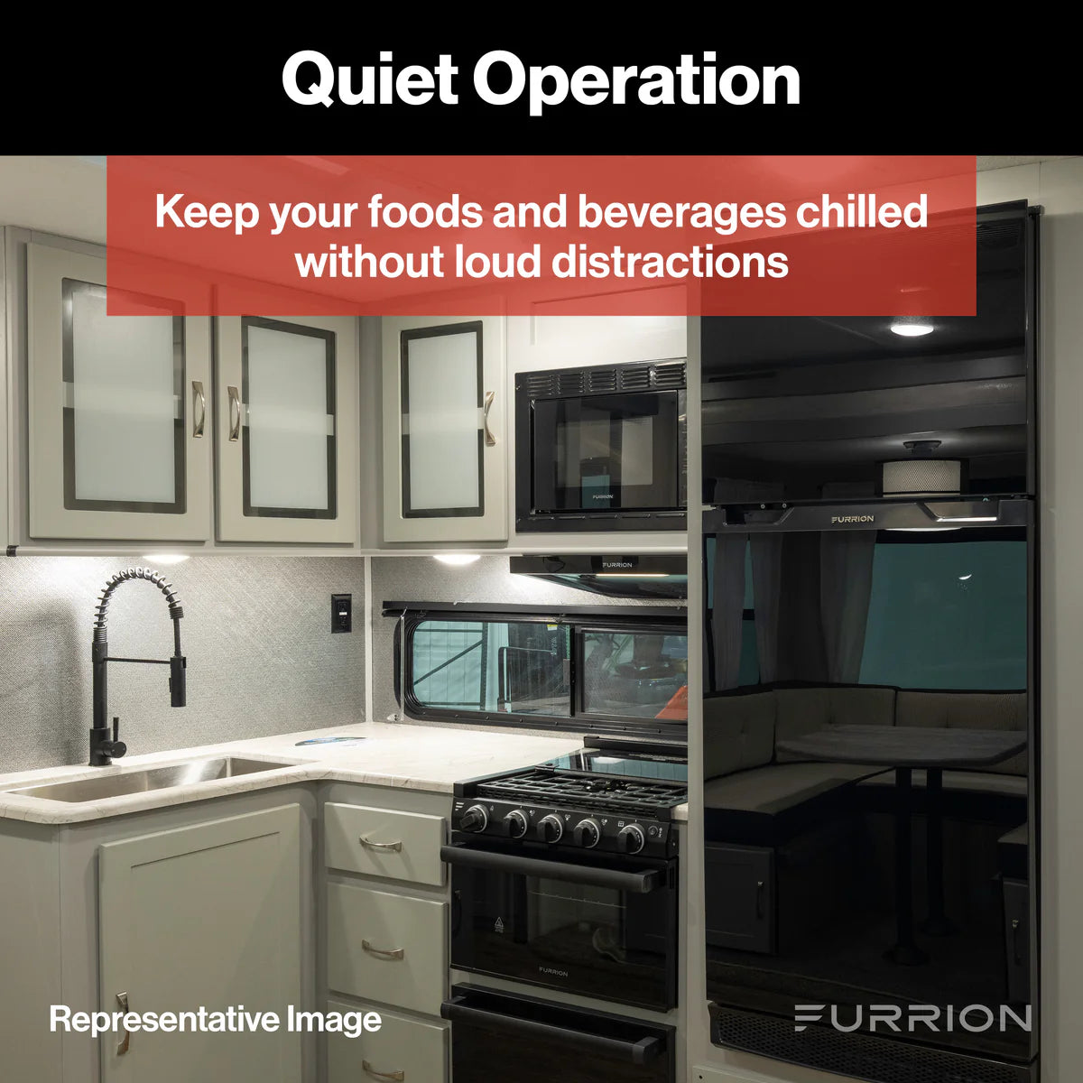 Furrion Arctic® RV Refrigerator - 14 cu ft, 4-Door, Black #FCR14ACBQA-BL-01