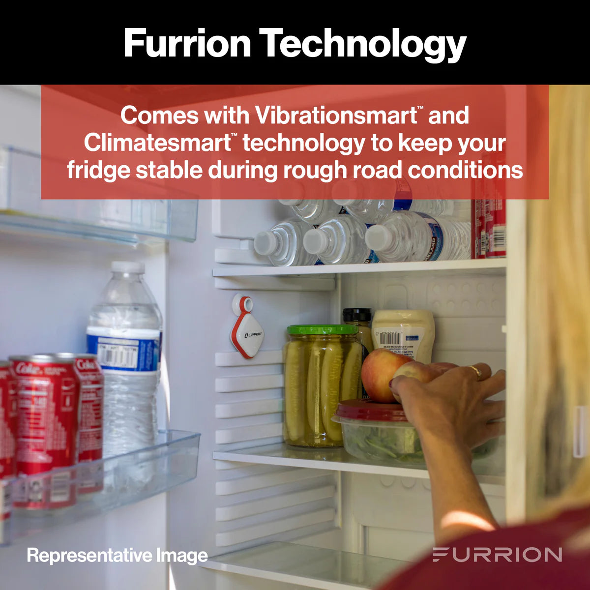 Furrion Arctic® RV Refrigerator - 14 cu ft, 4-Door, Black #FCR14ACBQA-BL-01