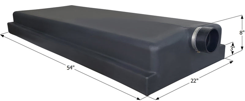 Holding Tank Center End Drain H3858/F100136858 - 30 Gal. -  54" x 22" x 8" - Forest River/Coachmen - ICON #15093