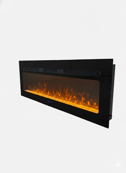 Covenant 48" Crystal Touchscreen Electric Fireplace Flat Front with Remote LFP48-CT