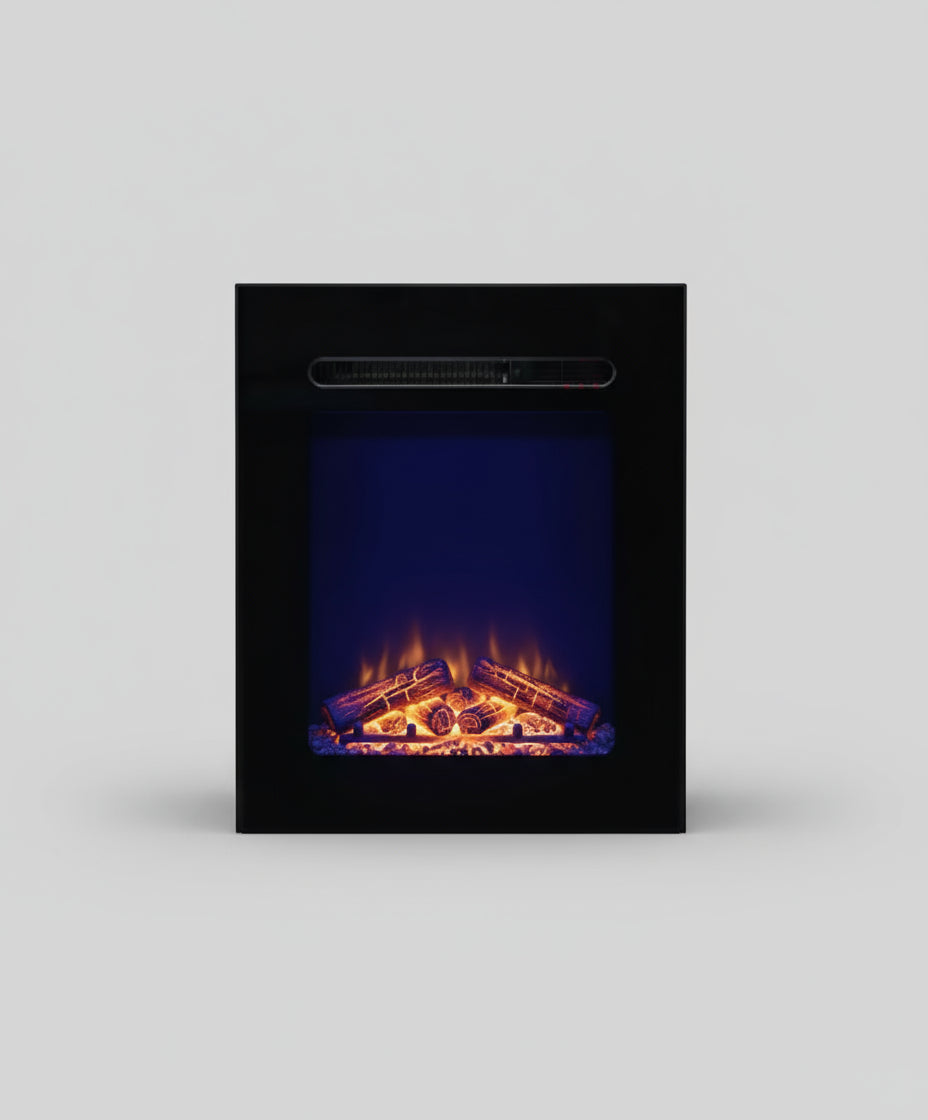 Covenant 18" Electric RV Fireplace — Flat Front, Faux Logs, Remote - LFP18-CT/W914-18CT