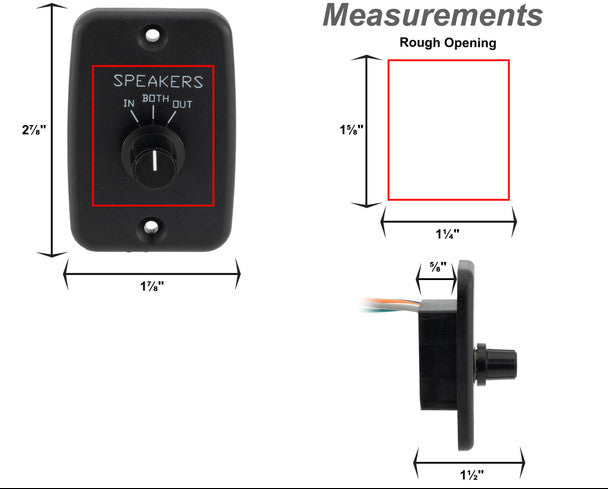 RV 2-Way Speaker Selector Switch RP-1802