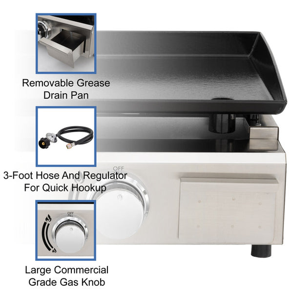 iRV Griddle with Ceramic Cooking Plate 17"