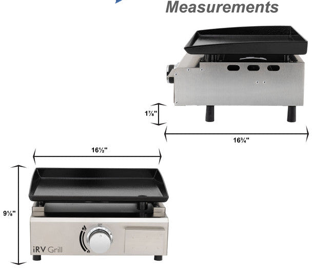 iRV Griddle with Ceramic Cooking Plate 17"
