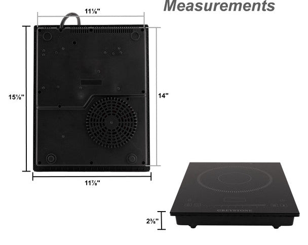 Greystone RV Induction Cooktop with Pan 1300W (Portable)