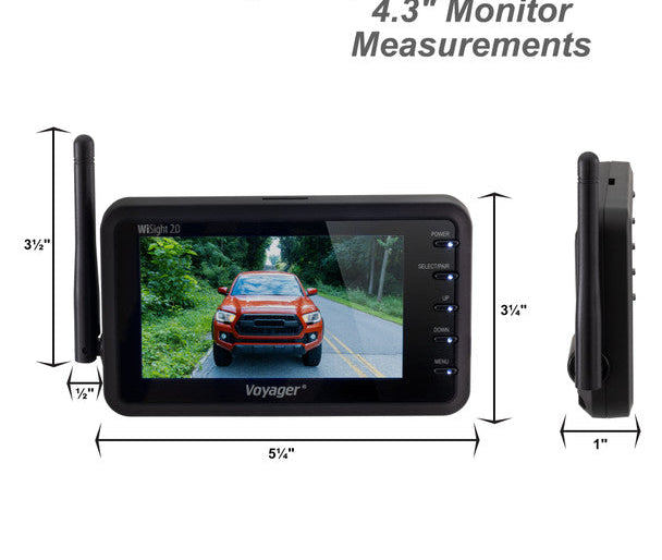 Voyager RV Wireless Backup Camera with 4" Monitor for Prewired System