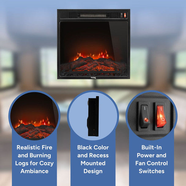 RV Electric Fireplace 18"   RP-FP-18W