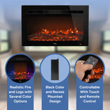 RV Electric Fireplace 26" with Flame Color Settings   RP-FP-26L