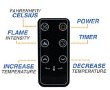 RV Electric Fireplace 36" with Flame Color Settings - FP-36L-RP