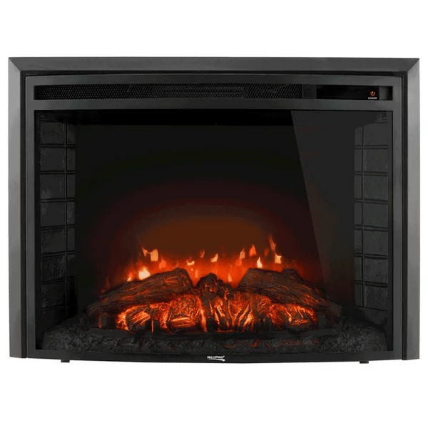 RV 28" Electric Curved Glass Fireplace (24" Cutout)  RP-FPC-28