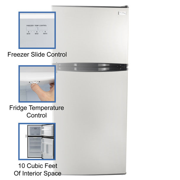 RV Refrigerator 10 Cubic Feet 12V Stainless Steel
