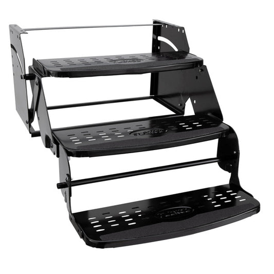 Flexco RV Steps 24" Triple Step in Black - RP-STP-24-TPL