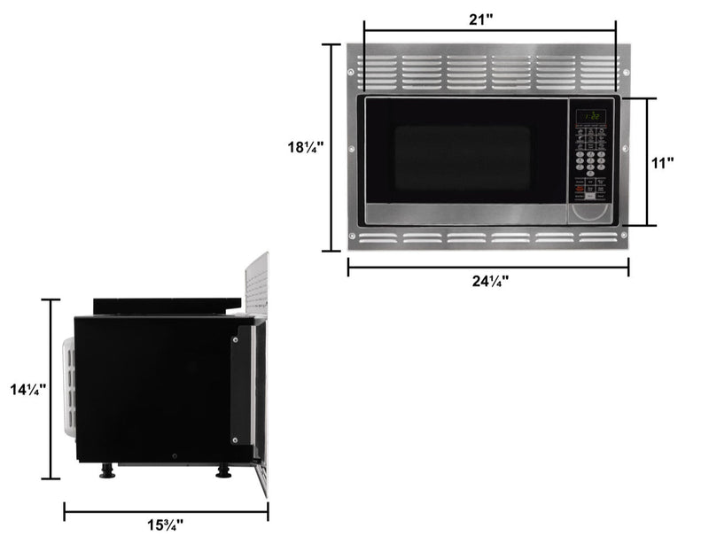 RV Convection Microwave Stainless Steel 1.1 cu. ft. (Replaces Greystone) RPM-4-SS-KT
