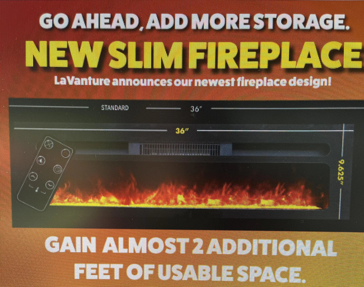 Covenant 36" Crystal Touchscreen Electric Fireplace Flat Front with Remote LFP36-CT
