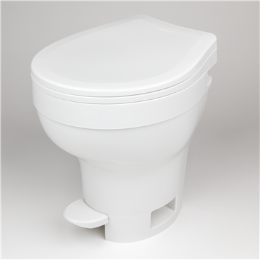 Thetford 31835 Aqua-Magic VI Permanent Slow Close RV Toilet High Profile w/Foot Pedal White