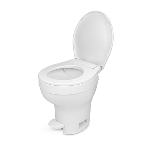 Thetford 31835 Aqua-Magic VI Permanent Slow Close RV Toilet High Profile w/Foot Pedal White