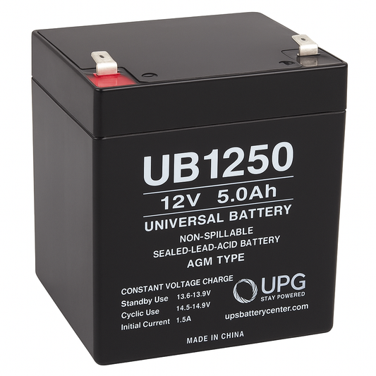 UPG® Brake Breakaway Kit Battery 12 Volts 5 Amps - Mounted Spade F2 Terminal - Part # UB1250