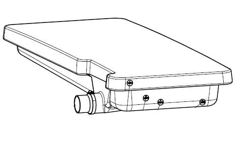 Alpha Waste Holding Tank 40 Gal. 63 x 25 x 7 Right Side Drain & 4 Level Sensors VB24637HRF53H7B