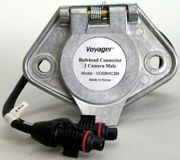 Voyager Heavy-Duty 2-Camera Male Tow-Vehicle Receptacle - VOSBHC2M