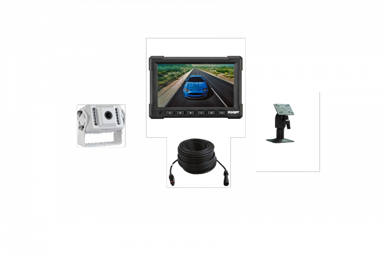 Voyager 7" Color Rear Camera System with Side Cams- AOS713-C