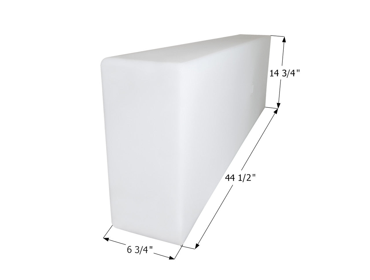 Fresh Water Tank WT3742 - 18 Gal. - 44 1/2" x 14 3/4" x 6 3/4" - Blank Tank - ICON #14433