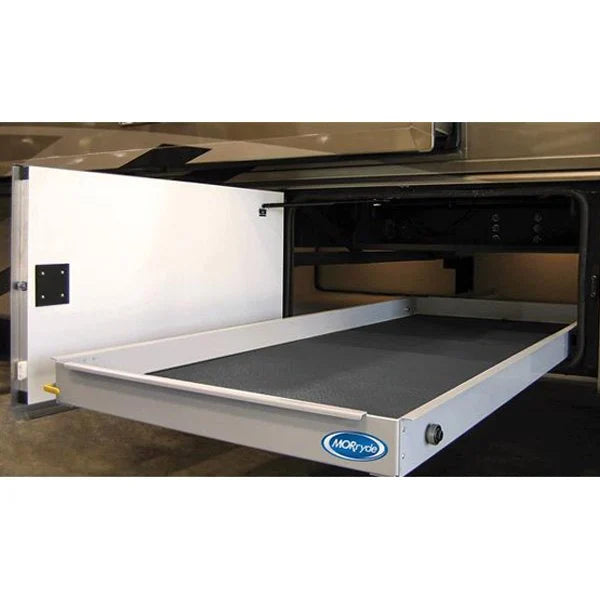 MORryde CTG80-2072-2DW RV Cargo Slide Tray - Fully Assembled - 80% Extension - 2 Way Slide - 20" x 72" Carpeted Cargo Tray