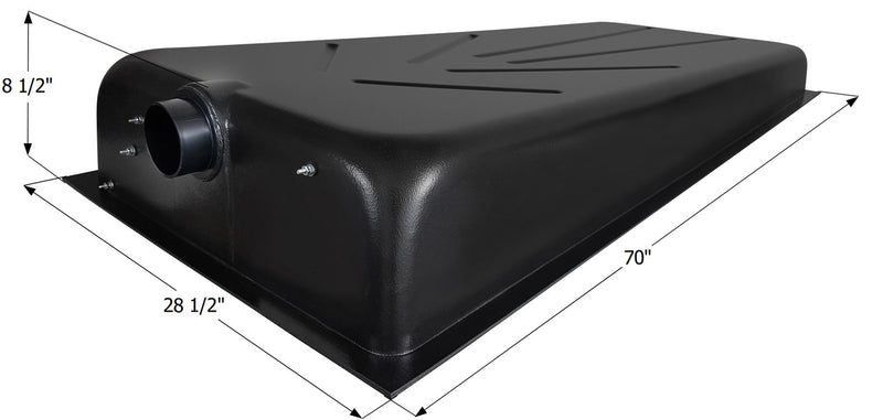 Holding Tank Center End Drain HT543ED - 48 gal. - 70" x 28 1/2" x 8 1/2" - ICON #14320
